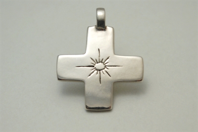 Picture of cross with sun